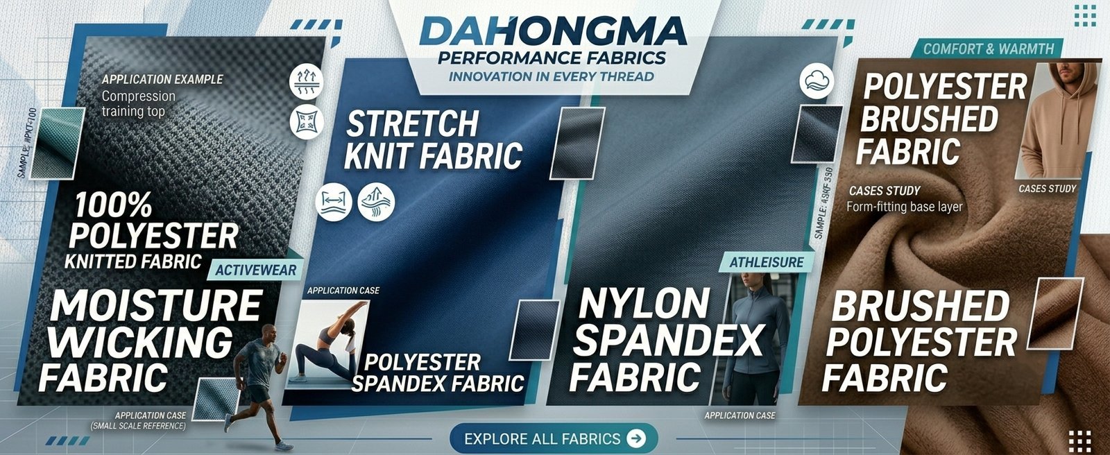Quality 100% Polyester Knitted Fabric factory