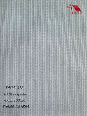 Bom preço Tecido de malha de poliéster 100% de cara dupla 120GSM com listras verticais on-line