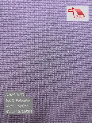 Bon prix 310GSM 100% polyester tricoté tissu lourd double tricot évacuant l'humidité pour les vêtements de sport en ligne