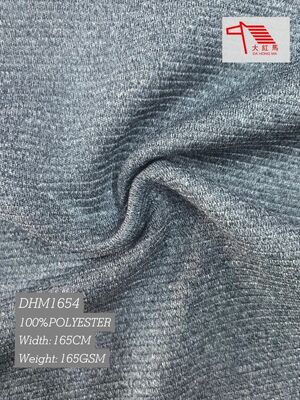 Dobra cena. Heather Horizontal Strip Cationic Polyester Fabric Soft Hand 165GSM dla odzieży sportowej w Internecie