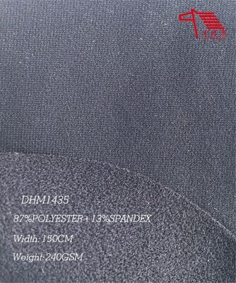 Καλή τιμή Αθλητικά ρούχα Stretch Brushed Spandex Fabric Αναπνευστική υγρασία Wicking 240GSM σε απευθείας σύνδεση