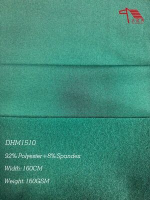 Kwaliteit 160GSM Soft Stretch Brushed Polyester Spandex Stof Vocht Afzuigen voor Sportkleding Fabriek