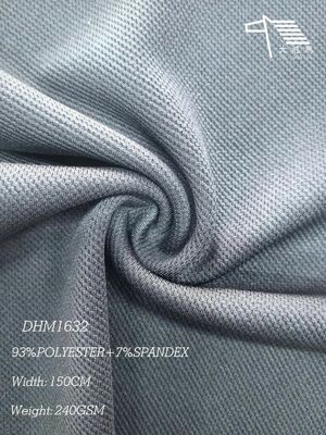 Harga yang bagus 240GSM Birdseye Kain rajutan Kelembaban Wicking 93% Polyester 7% Spandex untuk pakaian olahraga on line
