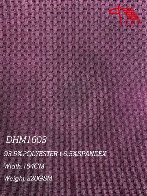 جودة نسيج البوليستر سباندكس الجيرسي 220GSM شبكة الفراشة فتحة الرطوبة Wicking للملابس الرياضية مصنع